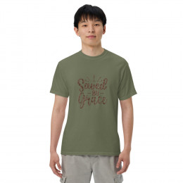 Saved By Grace Camouflage - Unisex garment-dyed heavyweight t-shirt