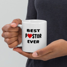 Best Pastor Ever - White glossy mug