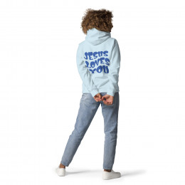 Jesus Loves You Hoodie Light Blue - Christian Hoodie for Men and Women